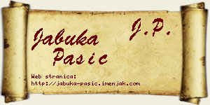 Jabuka Pašić vizit kartica